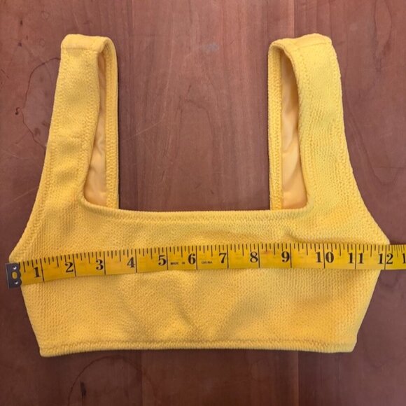 BEC + BRIDGE Bikini Top Size 4 US Yellow Square Neck Beach Vacation Summer Swim - Picture 10 of 10